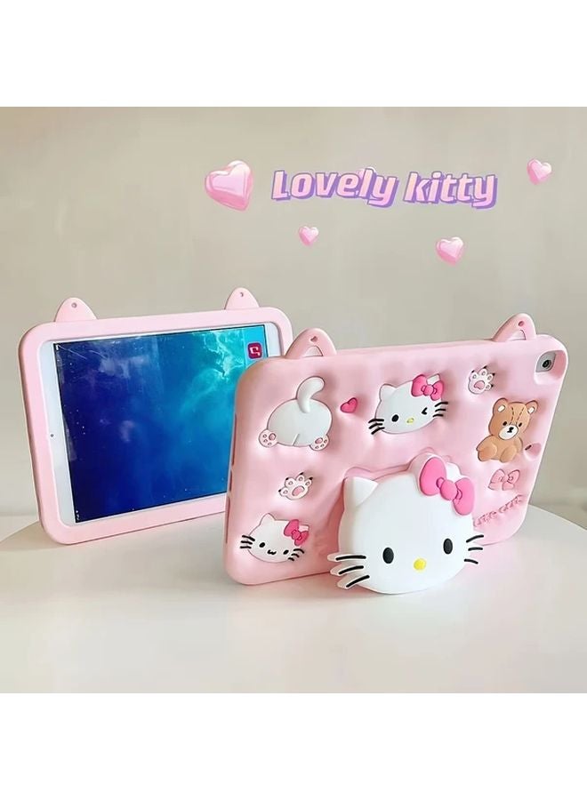 غلاف سيليكون هيلو كيتي للآيباد 11 إنش إير 4 و5 برو مع حامل قابل للسحب - Image 3